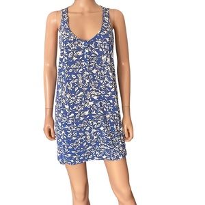 Vintage Diane Von Furstenberg blue white dress top